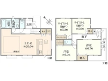 【神奈川県/横浜市港北区高田西】港北区高田西3丁目　新築戸建　2号棟/全2棟 間取り図
