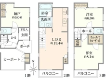 【神奈川県/横浜市港北区日吉】港北区日吉7丁目　戸建 間取り図