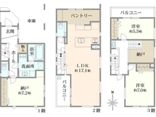 【東京都/目黒区碑文谷】目黒区碑文谷1丁目　新築戸建　B号棟/全7棟 間取り図