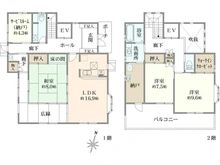 【神奈川県/横浜市港北区新吉田東】港北区新吉田東5丁目　戸建 間取り図