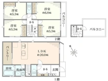 【神奈川県/藤沢市辻堂新町】藤沢市辻堂新町2丁目　新築戸建　3号棟/全3棟 間取り図