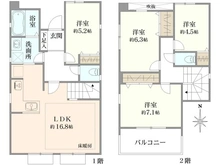 【神奈川県/横浜市都筑区東山田町】都筑区東山田町新築戸建　B号棟/全3棟 間取り図