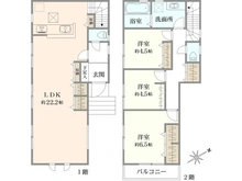 【神奈川県/横浜市港北区下田町】港北区下田町3丁目 新築戸建 2号棟/全9棟 間取り図