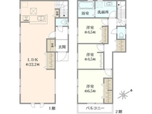 【神奈川県/横浜市港北区下田町】港北区下田町3丁目 新築戸建 4号棟/全9棟 間取り図