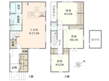 【神奈川県/横浜市港北区下田町】港北区下田町3丁目 新築戸建 8号棟/全9棟 間取り図