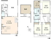 【神奈川県/横浜市港北区鳥山町】港北区鳥山町　戸建 間取り図