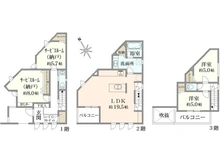 【東京都/世田谷区上馬】世田谷区上馬1丁目　新築戸建 間取り図