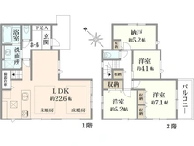 【神奈川県/横浜市都筑区南山田町】都筑区南山田町　新築戸建　2号棟/全8棟 間取り図