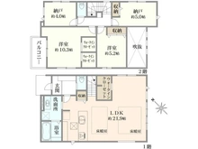 【神奈川県/横浜市都筑区南山田町】都筑区南山田町　新築戸建　5号棟/全8棟 間取り図