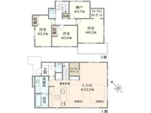 【神奈川県/横浜市都筑区南山田町】 都筑区南山田町　新築戸建　7号棟/全8棟 間取り図