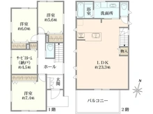 【神奈川県/横浜市港北区大曽根】港北区大曽根3丁目新築戸建 B号棟/全2棟 間取り図