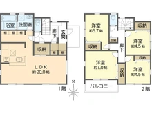 【神奈川県/横浜市金沢区東朝比奈】横浜市金沢区東朝比奈3丁目　新築戸建て2号棟 間取り図