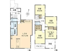【神奈川県/横浜市金沢区富岡西】横浜市金沢区富岡西4丁目　新築戸建て2号棟 間取り図