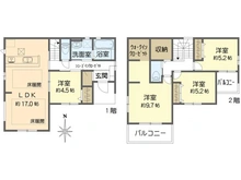 【神奈川県/横浜市栄区野七里】栄区野七里1期　1号棟 間取り図