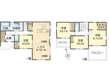 【神奈川県/横浜市栄区庄戸】栄区庄戸4期　1号棟 間取り図