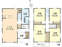 【神奈川県/横浜市金沢区富岡東】横浜市金沢区富岡東6丁目　新築戸建て 間取り図