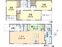【神奈川県/鎌倉市西鎌倉】鎌倉市西鎌倉1丁目　新築戸建　 間取り図