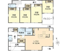 【神奈川県/横浜市金沢区釜利谷西】横浜市金沢区釜利谷西4丁目 新築一戸建て 間取り図