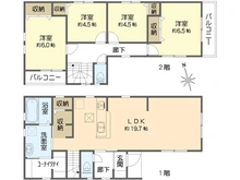 【神奈川県/逗子市沼間】逗子市沼間5丁目 新築一戸建て2号棟 間取り図
