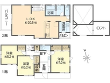 【神奈川県/逗子市沼間】逗子市沼間5丁目 新築一戸建て 間取り図