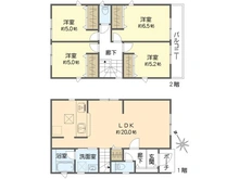 【神奈川県/三浦市南下浦町上宮田】三浦市南下浦町上宮田第4　新築戸建て2号棟 間取り図