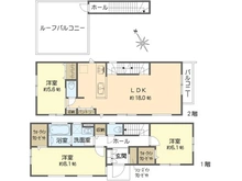 【神奈川県/横須賀市舟倉】横須賀市舟倉1丁目　新築戸建て1号棟 間取り図
