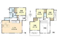 【神奈川県/横浜市金沢区釜利谷東】横浜市金沢区釜利谷東5丁目 新築一戸建て 2号棟/全4棟 間取り図