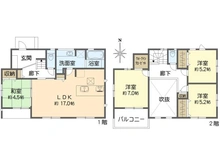 【神奈川県/横浜市金沢区釜利谷東】横浜市金沢区釜利谷東5丁目 新築一戸建て 3号棟/全4棟 間取り図