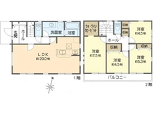【神奈川県/横浜市港南区芹が谷】横浜市港南区芹が谷4丁目 新築一戸建て 間取り図