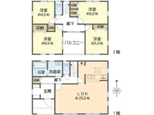 【神奈川県/横浜市金沢区高舟台】横浜市金沢区高舟台2丁目第2期 新築一戸建て 2号棟/全2棟 間取り図