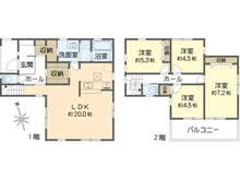 【神奈川県/横浜市金沢区釜利谷西】横浜市金沢区釜利谷西6丁目第2期 新築一戸建て 間取り図