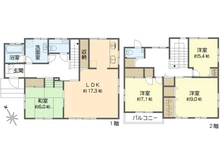 【神奈川県/横浜市金沢区能見台】横浜市金沢区能見台2丁目　中古戸建て 間取り図