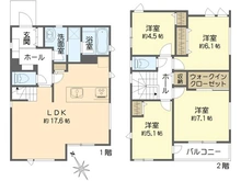 【神奈川県/横浜市金沢区富岡東】横浜市金沢区富岡東1丁目　新築戸建て2号棟/全2棟 間取り図