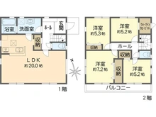 【神奈川県/横浜市金沢区釜利谷西】横浜市金沢区釜利谷西6丁目 新築一戸建て 間取り図