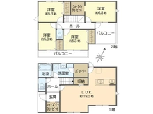 【神奈川県/横浜市金沢区釜利谷東】横浜市金沢区釜利谷東4丁目第1期 新築一戸建て 間取り図