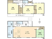 【神奈川県/横浜市栄区庄戸】横浜市栄区庄戸3丁目　新築戸建て 間取り図