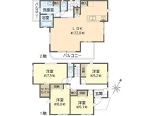 【神奈川県/逗子市池子】逗子市池子1丁目　新築戸建て 間取り図