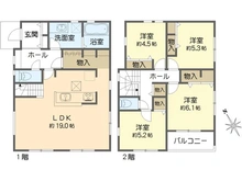 【神奈川県/逗子市池子】逗子市池子2丁目　1号棟 間取り図
