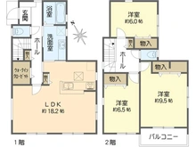 【神奈川県/逗子市池子】逗子市池子2丁目　2号棟 間取り図