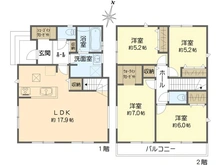 【神奈川県/横浜市金沢区能見台通】横浜市金沢区 能見台通 2号棟 間取り図