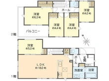 【神奈川県/横浜市金沢区釜利谷東】金沢区釜利谷東7丁目　2号棟 間取り図