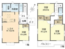 【神奈川県/横浜市港南区日限山】横浜市港南区日限山3丁目　A号棟 間取り図