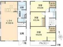 【神奈川県/三浦郡葉山町一色】三浦郡葉山町一色 新築戸建て 間取り図