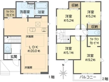 【神奈川県/横浜市金沢区富岡西】横浜市金沢区富岡西1丁目 1号棟 間取り図