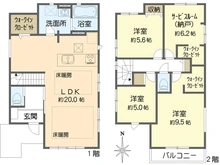 【神奈川県/横浜市金沢区富岡西】横浜市金沢区富岡西1丁目 2号棟 間取り図