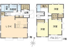 【神奈川県/横浜市金沢区富岡西】横浜市金沢区富岡西7丁目　A号棟 間取り図