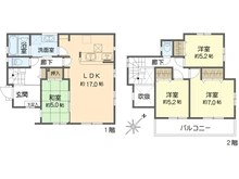 【神奈川県/横浜市金沢区釜利谷西】横浜市金沢区釜利谷西3丁目　新築戸建て 間取り図