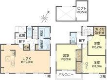 【神奈川県/横浜市金沢区柳町】金沢区柳町　新築戸建　1号棟 間取り図