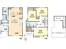 【神奈川県/三浦郡葉山町一色】三浦郡葉山町一色　新築戸建て 間取り図