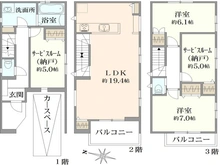 【神奈川県/茅ヶ崎市若松町】茅ヶ崎市若松町　新築戸建　A棟/全2棟 間取り図